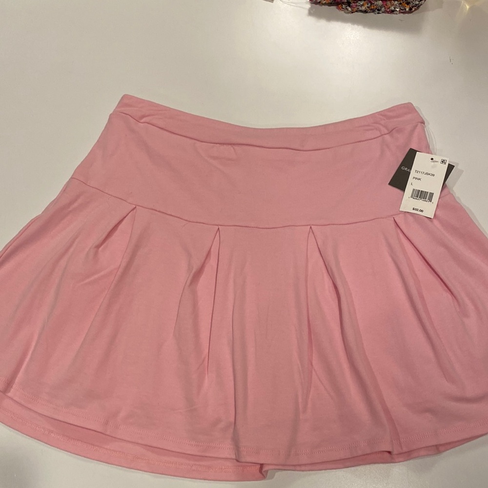 Grayson Threads pink short skirt with shorts